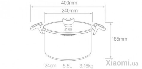 Кастрюля Xiaomi Yi wu yi shi Pan 24 см